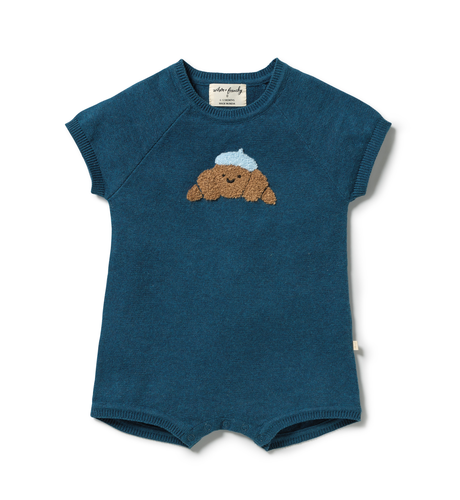 Wilson & Frenchy Little Croissant Organic Knitted Growsuit