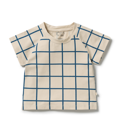 Wilson & Frenchy Bright Blue Check Organic Tee
