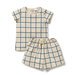 Wilson & Frenchy Bright Blue Check Organic S/S Pyjamas