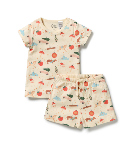 Wilson & Frenchy Deck the Halls Organic Rib S/S Pyjamas