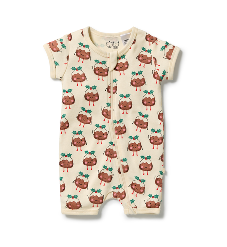 Wilson & Frenchy Little Pudin Organic Rib Boyleg Zipsuit