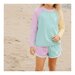 Crywolf Long Sleeve Rash Vest - Poolside Colourblock