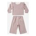 Quincy Mae Ruffle Cozy Set - Mulberry Stripe