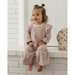 Quincy Mae Ruffle Cozy Set - Mulberry Stripe