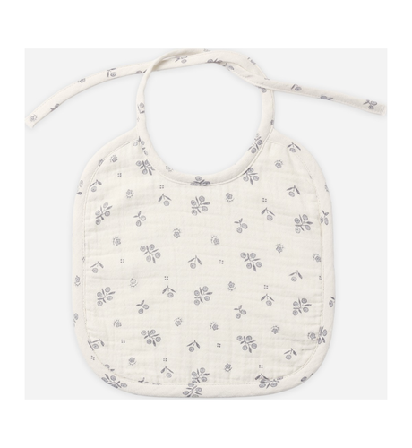 Quincy Mae Woven Tie Bib - Winter Berry