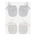 Quincy Mae No Scratch Mittens 2pk Cloud/Stripe Cloud