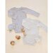 Quincy Mae No Scratch Mittens 2pk Cloud/Stripe Cloud
