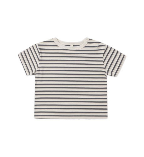 Quincy Mae Boxy Tee - Vintage Stripe