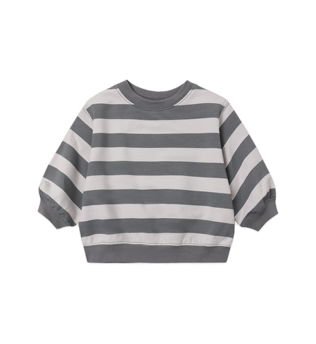 Quincy Mae Oversized Crew Sweatshirt - Midnight Stripe