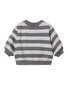 Quincy Mae Oversized Crew Sweatshirt - Midnight Stripe
