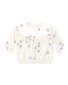 Quincy Mae Ruffle Fleece Sweatshirt - Blue Daisy