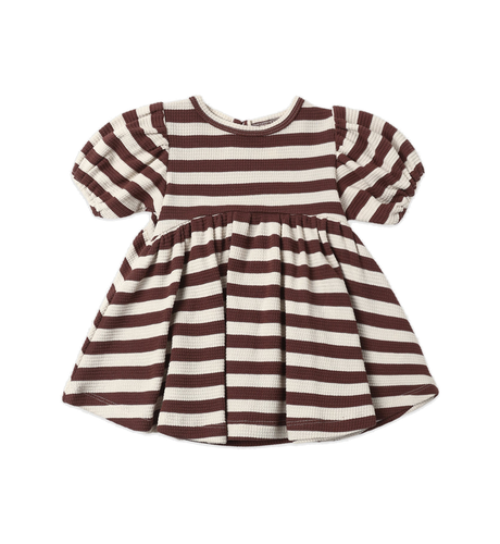 Quincy Mae Darla Dress - Black Cherry Stripe