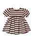 Quincy Mae Darla Dress - Black Cherry Stripe