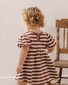 Quincy Mae Darla Dress - Black Cherry Stripe