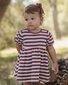 Quincy Mae Darla Dress - Black Cherry Stripe