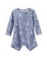 Nature Baby One Piece Bathing Trunks - Blue Snorkel Print