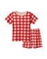 Nature Baby Shortie Pyjama Set - Red Crispin Check