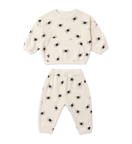 Quincy Mae Waffle Slouch Set - Bitsy Spider