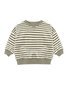 Quincy Mae Velour Relaxed Sweatshirt - Spruce Stripe