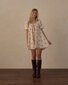 Rylee + Cru Teen Sabrina Mini Dress - Peppermint Bows Natural