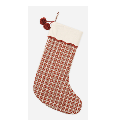 Rylee + Cru Noel Stocking - Ruby Plaid