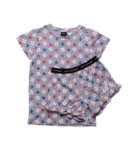 Hello Stranger Summer PJs - White Marle Floral