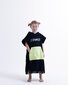 Hello Stranger Poncho Towel - Black/Lime