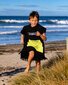 Hello Stranger Poncho Towel - Black/Lime