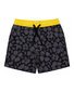 Hello Stranger Hibiscus Board Short - Black Charcoal Hawaii Print
