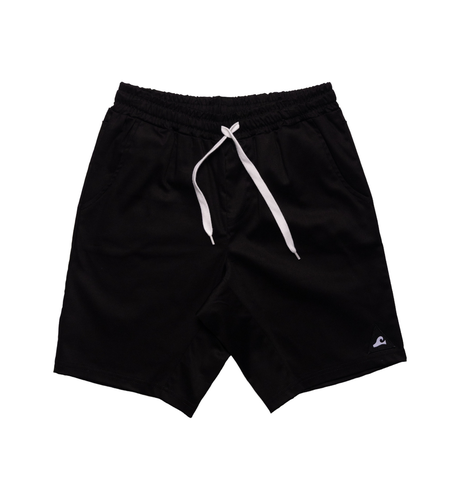 Hello Stranger Twill Walk Shorts - Black
