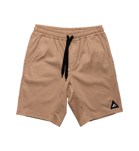 Hello Stranger Twill Walk Shorts - Tan