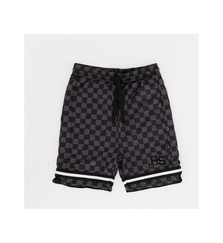 Hello Stranger Varsity Short - Black Grey Check