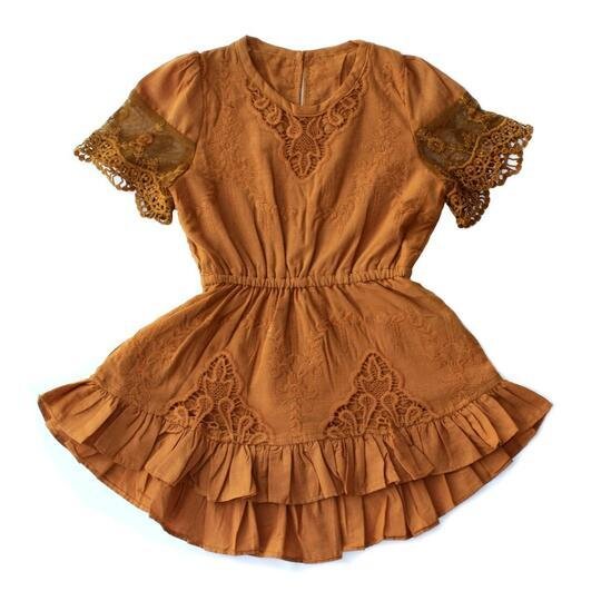 blue dress for baby girl Circle Moon Boho Dress – Bohemian Love Style main image 1