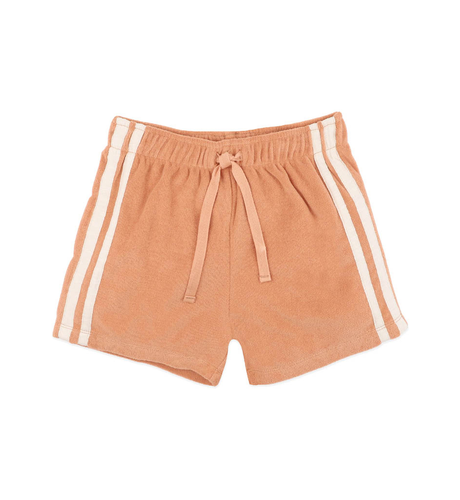 Fox & Finch Caramel Side Stripe Towelling Shorts