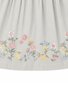 Bebe Pia Embroidered Hem Baby Dress