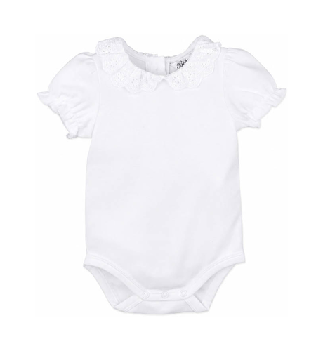 Bebe Organic Lace Collar Bodysuit