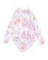 Minihaha Bianca White L/S Sunsuit