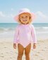 Minihaha Pink Gingham L/S Baby Sunsuit