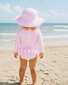 Minihaha Pink Gingham L/S Baby Sunsuit