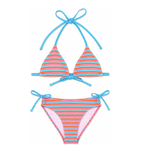 Minihaha Selena Multi Stripe Triangle Bikini