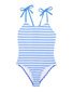 Minihaha Selena Blue Stripe Cross Back Swimsuit