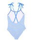 Minihaha Selena Blue Stripe Cross Back Swimsuit