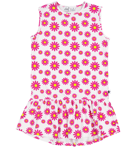 Kissed By Radicool Daisies Sleeveless Frill Dress