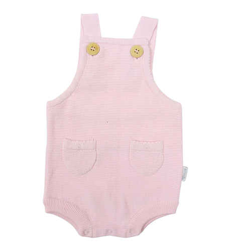 Korango Rosette Knitted Romper - Pink