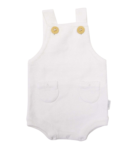 Korango Rosette Knitted Romper - White
