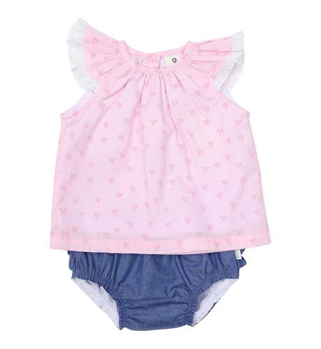 Korango Origami Frill 2 Piece - Pink