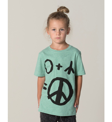 Minti Peace Is Not That Hard Tee - Green Marle