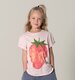 Minti Painted Strawberry Drop Tee - Pink Marle