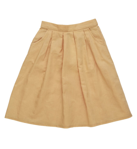 Rock Your Kid Maxi Linen Skirt Mustard