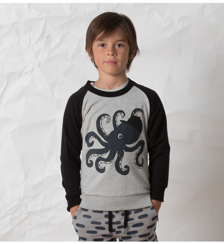 Littlehorn Cool Octopus Sweat - Grey/Black